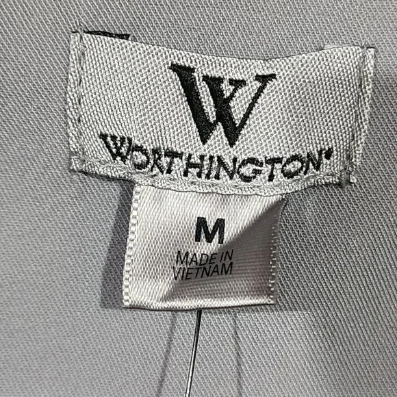 Worthington Blazer Grey One Button Closure Fully Lined Size M - Picture 7 of 7